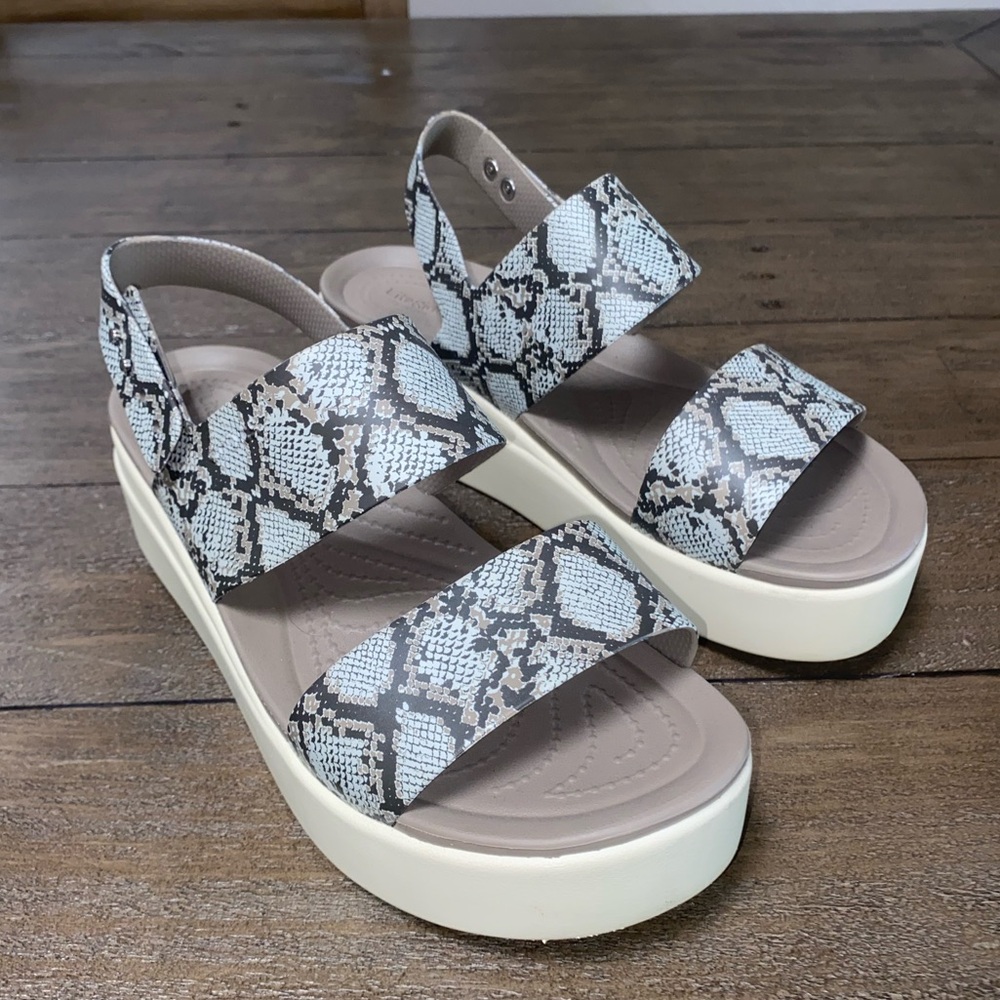 Croc Snakeprint Sandals